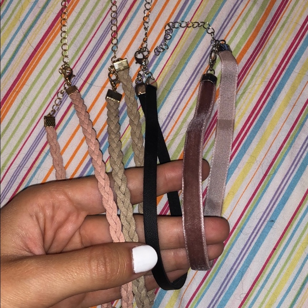 4 Suede/Leather Chokers